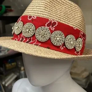 Je t’aime Straw Bandana Fedora Je t main image 3